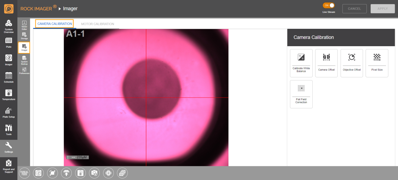 Imager Sub-menu